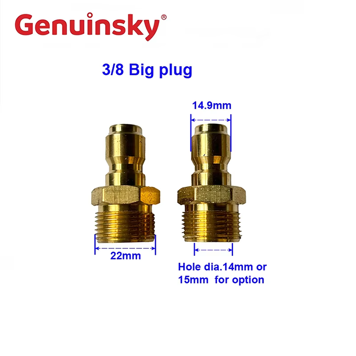 ปลั๊กทองเหลือง 3/8 นิ้ว ควิกบิ๊กปลั๊ก M22